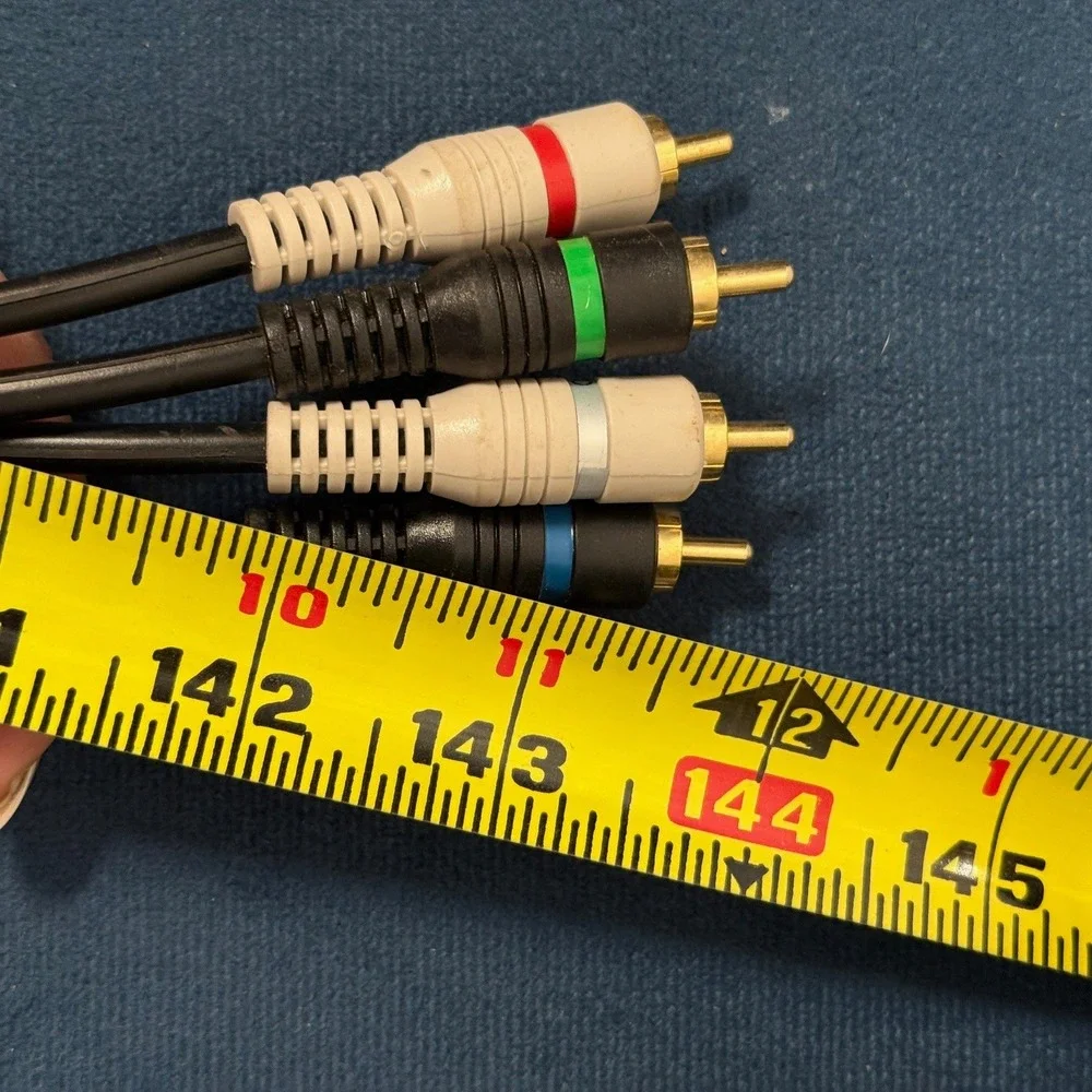 12ft 5 RCA Composite AV Cable Cord VCR DVD Video/Audio